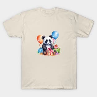 Cute Panda with gifts T-Shirt